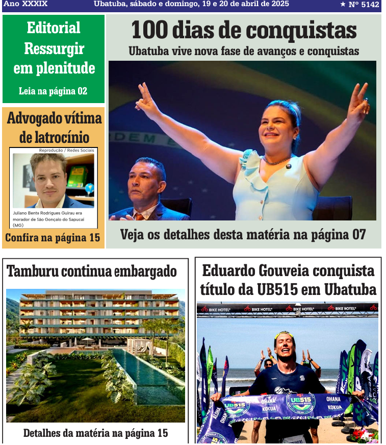 PREFEITA UBATUBA CASSADA 2025 100 dias